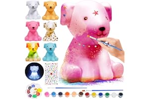 ONLYFUN Paint Your Own Dog Lamp Kit, Art Supplies & Crafts Kit, DIY Night Light for Kids 6-12, Diamond Set for girl 8-12, Painting Kit for Girls Boys, Toy Child Birthday Gift Ages 3 4 5 6 7 8 9 10 11 12+