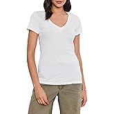 Velvet by Graham & Spencer Women's Lilith Cotton Slub V-Neck Tee