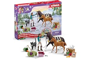 Schleich Horse Club - Horse Club Advent Calendar: Sofia's Winter Surprise - 36 Toys Including Poseable Figurine, Horses and Accessories - Holiday Event Calendar for Christmas - Kids Ages 5+ | 99012