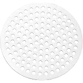 PATIKIL 4" Diameter 304 Stainless Steel Perforated Sheet, 0.16" Hole 19GA Expanded Metal Mesh Round Slices Plate Screen Decorative Meshes for Ventilation Grill Smoking, Silver Tone
