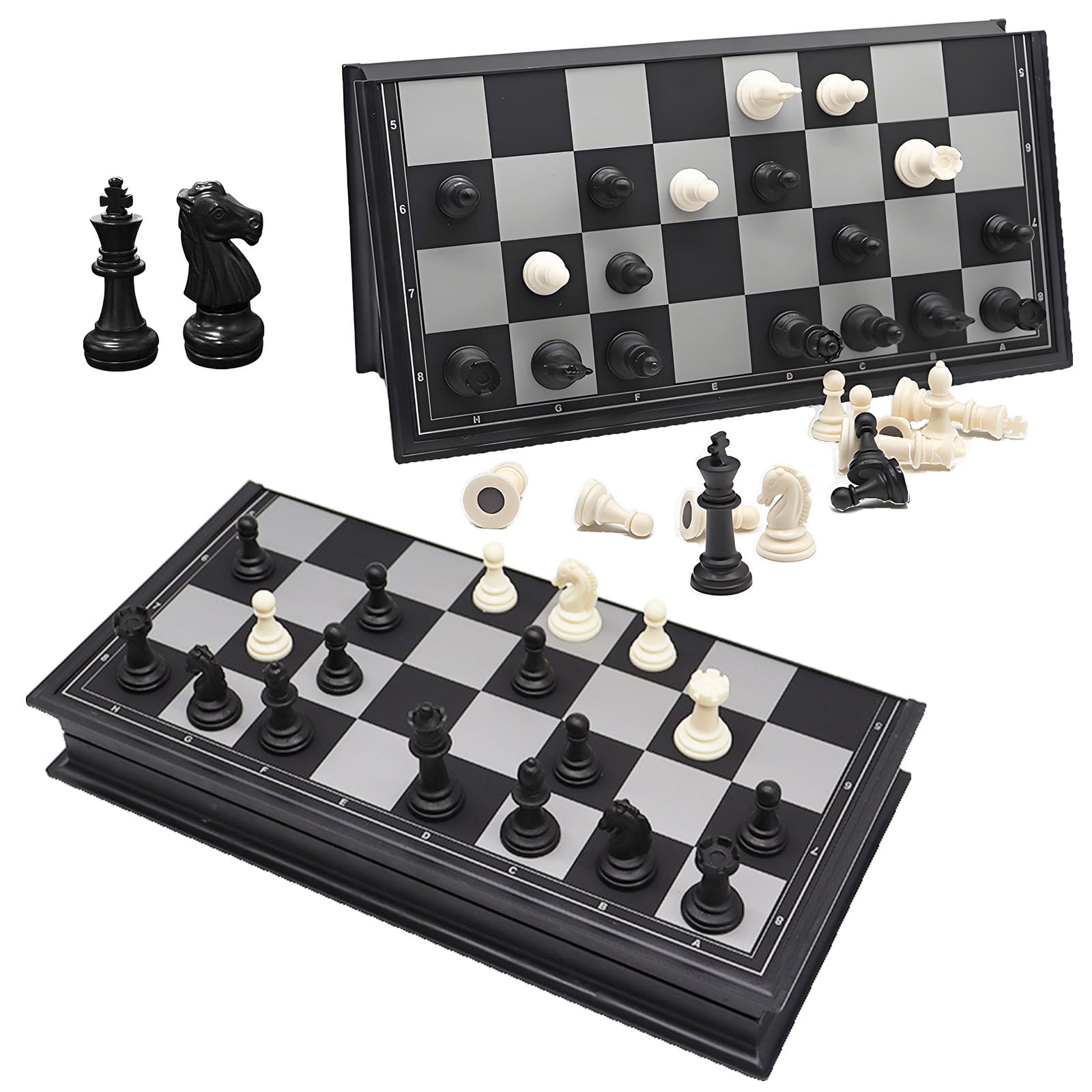 25x25cm Magnetic Chess Board Set Game,Portable Folding Magnetic Travel Chess Piece Set Board Games Traditional Strategy Game Gift for Kids Children Adults Family Gathering Travel Party