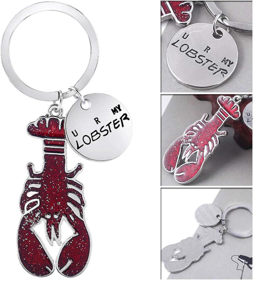 taiyuan notable TV show Friends Keychain You're My Lobster Letter Key Chain Big Lobster Keychain Lobster Keyring( H01)