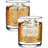 Old Fashioned Glasses-1956-Vintage 1956 old time information 10.25oz Whiskey Rocks Glass -70th Birthday Aged to Perfection - 70 years old gifts Bourbon Scotch Lowball Old Fashioned-1PCS