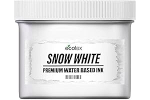 Ecotex® Screen Printing Ink Snow White (8oz.) - Water Based Snow White Fabric Ink, Silk Screen Paint - Screen Print Direct®, USA Made