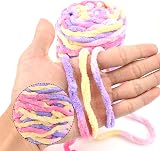 TSLBW Knitting Wool Yarn 4 x 100g Multi-Colored Soft Chunky Yarn view 4