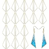 CHGCRAFT 32Pcs Alloy Open Back Bezel Pendants Triangle Pendant Resin Frame Pendant for Resin Pressed Flower DIY Earrings Necklace Bracelet Pressed Flower Jewelry Making