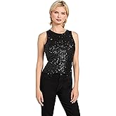 Guess Womens Alexia Sequins Tank Top