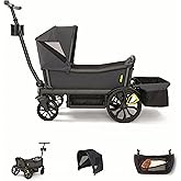 Veer Cruiser Essentials Bundle - Premium Stroller Wagon with Foldable Storage Basket & Retractable Canopy - The Feel & Safety