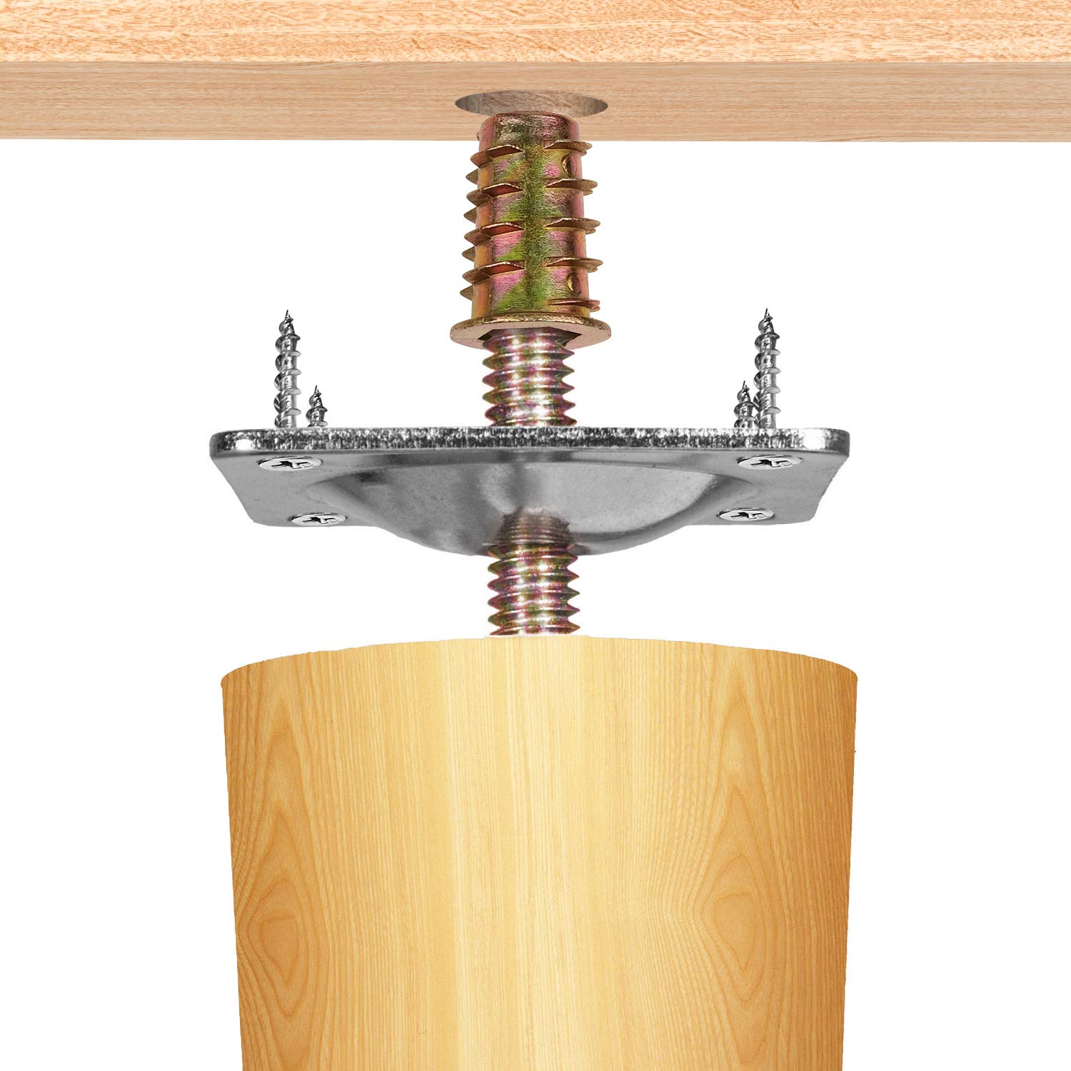 Anwenk Leg Mounting Plates, Furniture Leg Attachment Plates Industrial