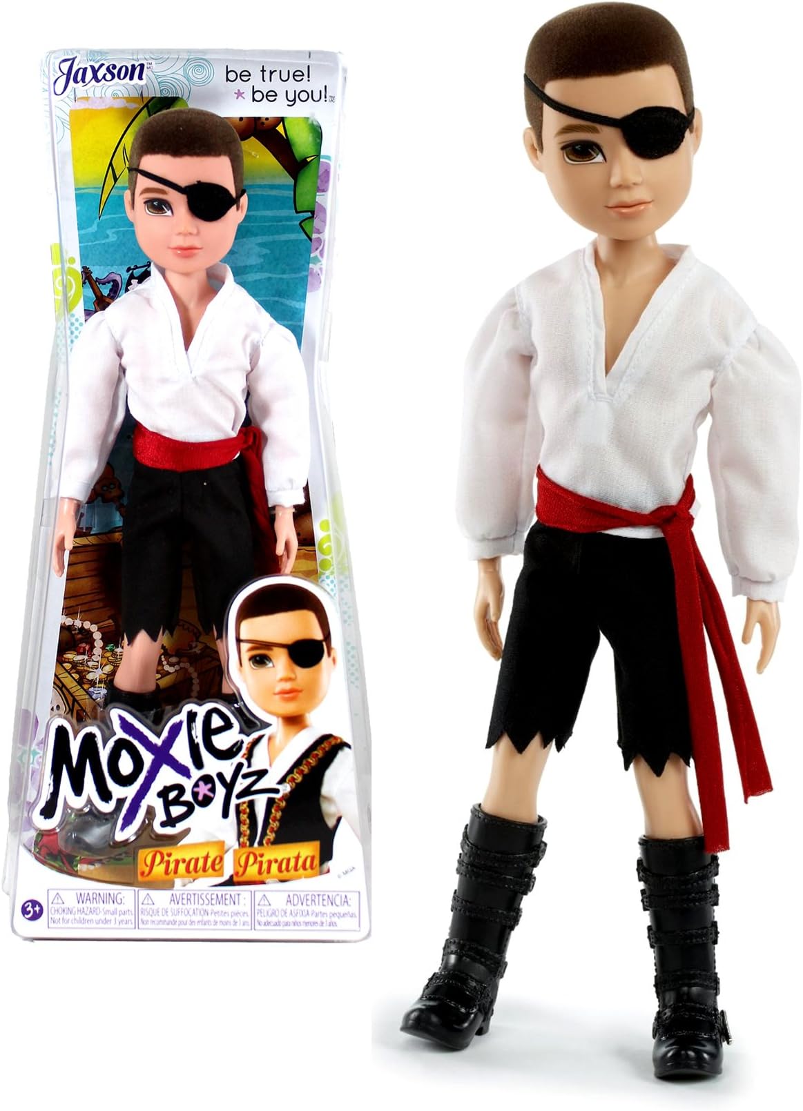 MGA Entertainment Moxie Boyz Pirate Series 10-1/2 Inch Doll Set - JAXSON with Pirate's Outfit and Eyepatch