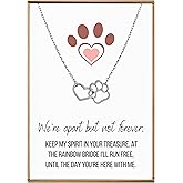 VIY Personal Card Dog memorial necklace, Dog memorial gifts, Rainbow bridge cat memorial gifts, Paw necklace, Loss of cat sympathy gift