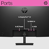 HP 24 inch FHD IPS Monitor 75Hz AMD FreeSync Tilt Adjust HDMI DP VGA Black view 9