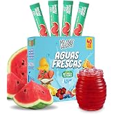 Klass Aguas Frescas Watermelon | Zero Sugar Drink Mix Packets | 40 Sticks | Natural flavors and only 5 calories per packet, refreshing watermelon agua fresca taste, zero sugar and caffeine free