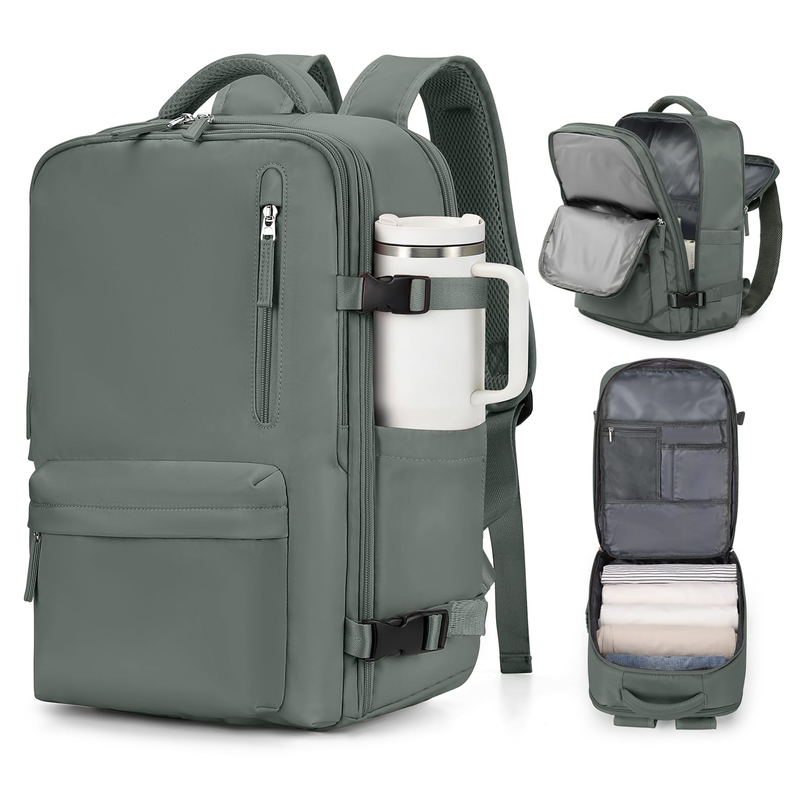 VGCUB Large Travel Backpack Women, Carry On Backpack School Bag laptop backpack for Women, G-dark Green, M, Big (516209)