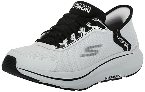 Skechers Men's Hands Free Slip-ins Go Run Consistent 2.0 Empowered Sneaker, White/Black, 11.5