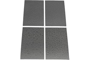 PPPHTUO 4 X Clay Texture Sheets, Compact, for Gifts, Craft Projects, Decoration, Multifunctional for Making Earrings, Texture