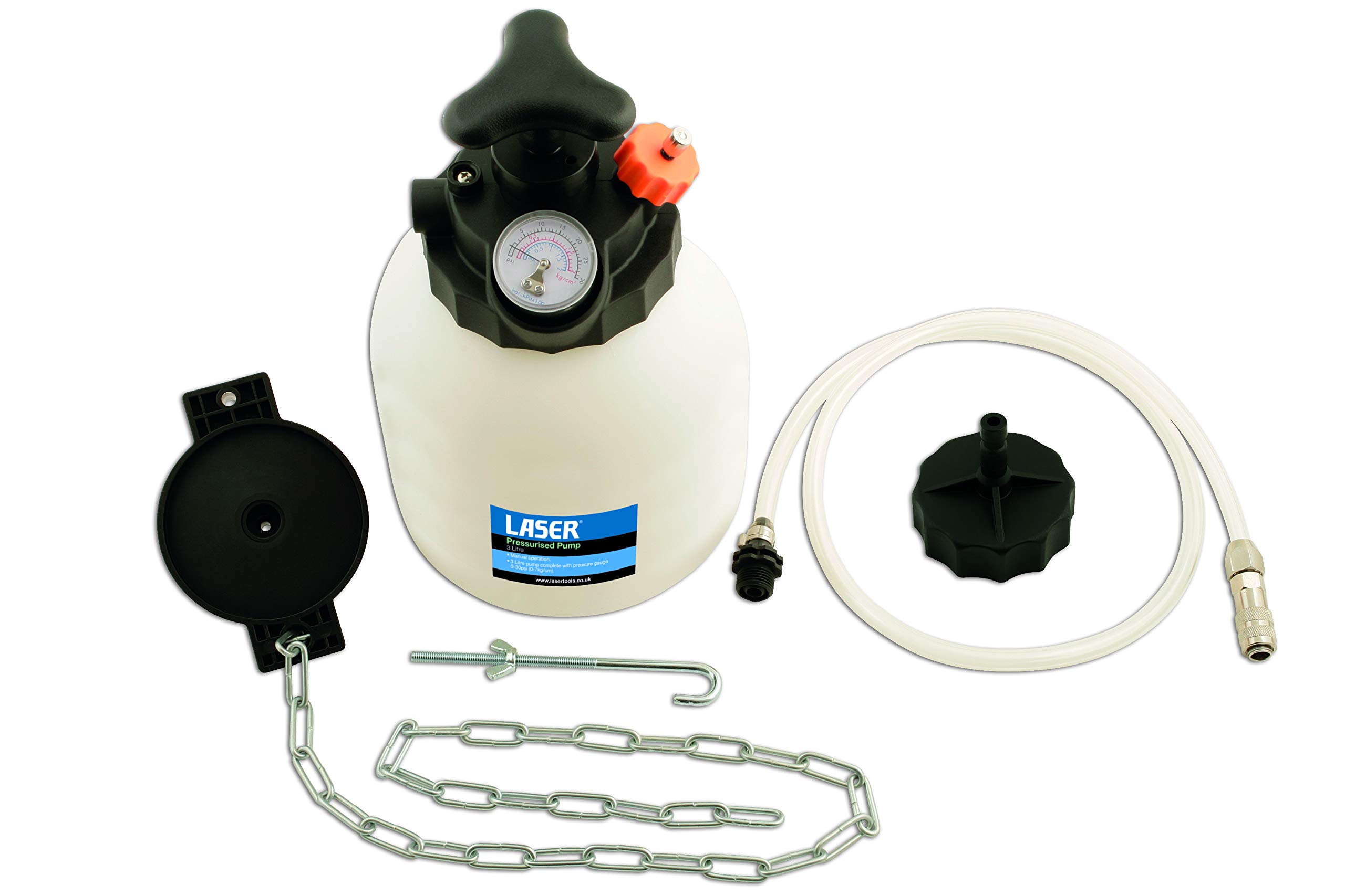 Laser 5642 Manual Brake Bleeder with Universal Adaptor