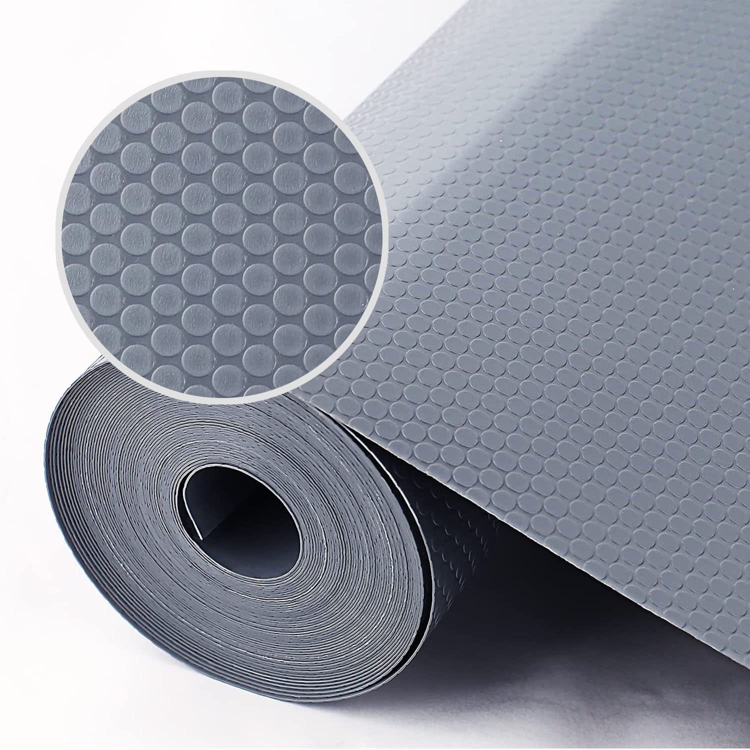 WochiTV EVA Shelf Liner Kitchen Drawer Liner, 60cmx400cm Non Adhesive Refrigerator Mats Waterproof Washable, Non-Slip Grip Plastic Liner for Cabinet, Cupboard, Shoe Rack, Closet, Cupboard, Grey