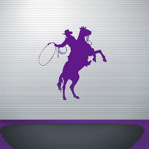 zqyjhkou Riding Rodeo Racing Lasso Rope Etiqueta de la Pared ...