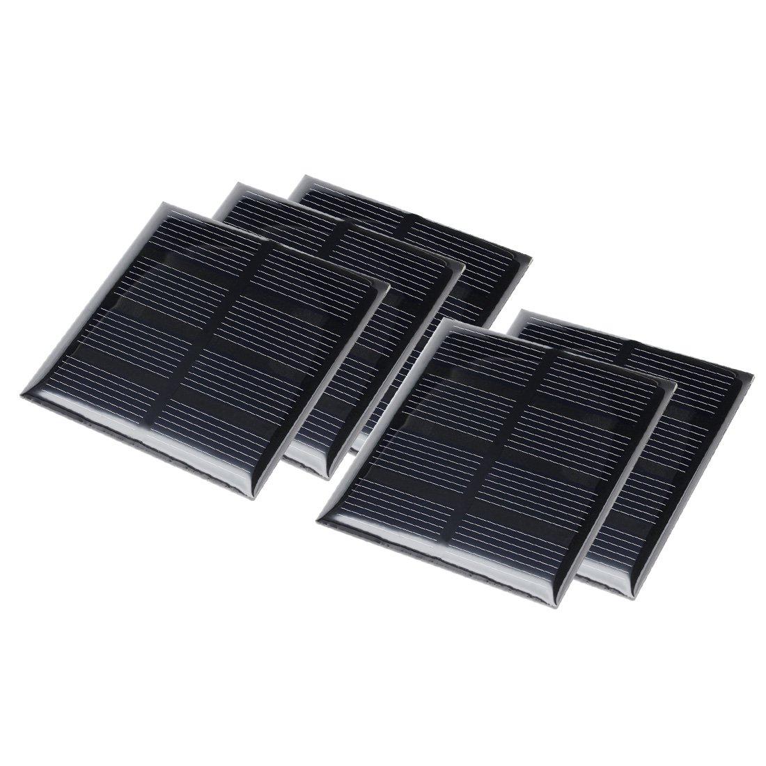 sourcingmap 5Pcs 2V 160mA Poly Mini Solar Cell Panel Module DIY for Phone Light Toys Charger 60mm x 60mm