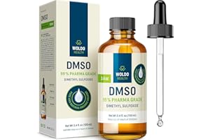 WOLDOHEALTH DMSO 99.9% Pharmaceutical Grade with 99.9% Purity & Low Odor - 3.38oz (Dimethyl Sulfoxide) Glass Bottle with Dropper