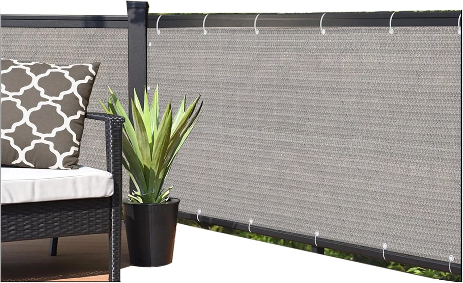 Black Fence Privacy,Screen Windscreen,100cm Gray Privacy Protection Net,Fence Fabric Windproof