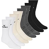 Hurley Men's Sport Cushioned Crew Socks (8-Pack)