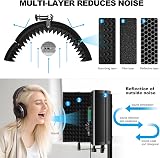 Aokeo Microphone Studio Isolation Screen High Density Foam for Blue Yeti view 4