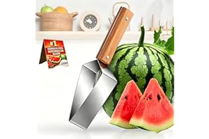 2026 Upgrade Stainless Steel Watermelon Slicer, Triangle Watermelon Cutter with Secure Wooden Handle for A Wide Variety Water