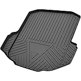 VekAuto Flat Face Cargo Liner Rear Trunk Mat Trunk Cargo Luggage Boot Tray Mat Stripes and Triangles Pattern for Volkswagen for VW Jetta 2019-2025 Anti-Slip