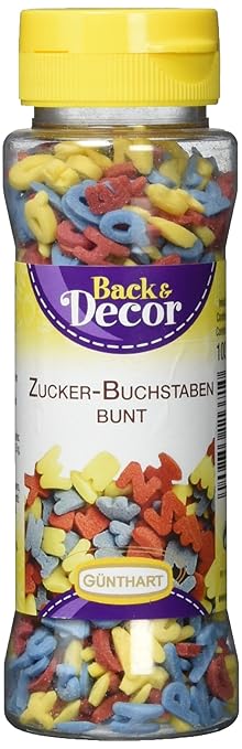 Günthart Streudekor Zucker Buchstaben, 100 g: Amazon.de: Amazon Pantry