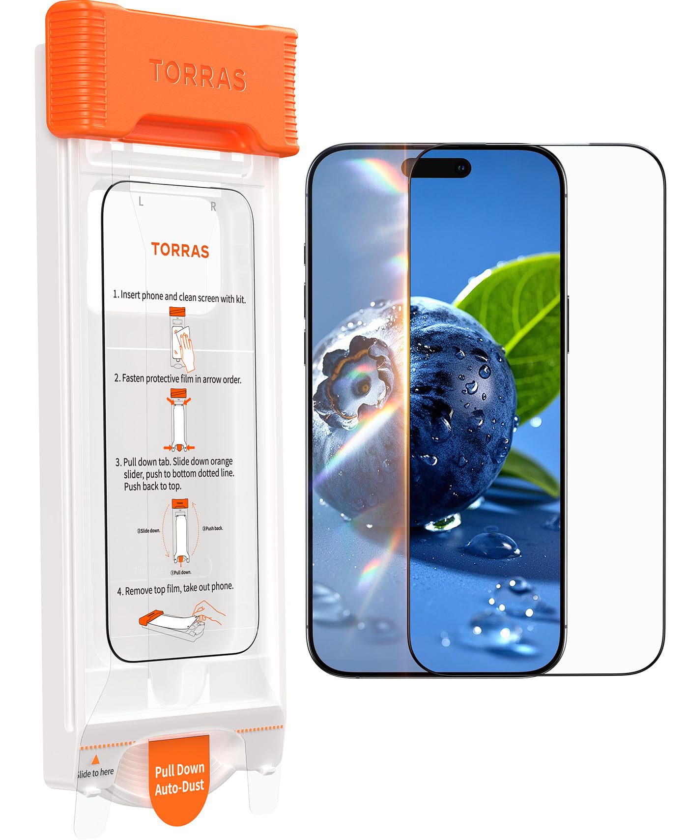 Photo 1 of TORRAS OrigArmor for iPhone 17 Pro Max Screen Protector [100% Anti Reflection][3D Full Coverage Fit] Military-Grade Shatterproof 9H+ Tempered Glass Anti-Scratch Screen Protector 17 ProMax 6.9" 1-Pack