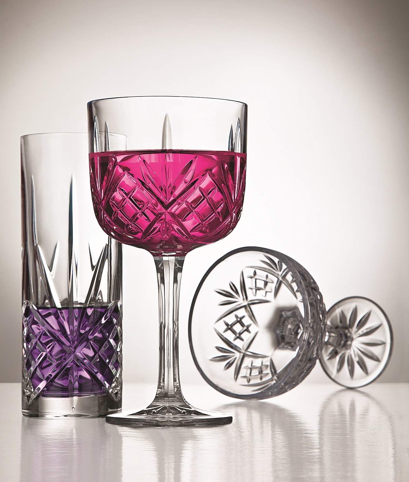 Godinger Barware Drinkware Mixology Set Gin Glasses, Collins Tall