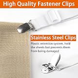 SUNRIZ Bed Sheet Clips 4 Pcs Adjustable 55-250 cm Elastic Fasteners view 3