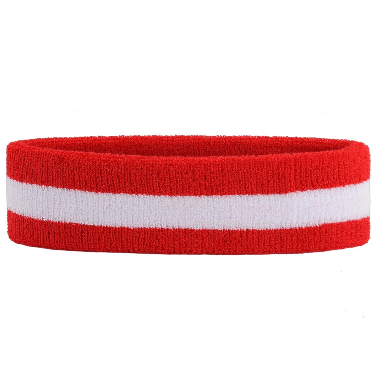 ONUPGO Headband Sports Sweatbands Wristbands Terry Cloth Striped Head Band/Wrist Band Set Athletic Exercise Basketball Headbands Moisture Wicking Sweat Absorbing Sweat Band
