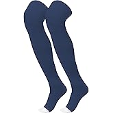 ShinyMatch High Football Socks Multiple Sizes over the Knee Baseball Socks Extra Long for Youth Women and Men