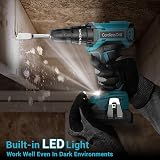 MHPRO Cordless Drill Set 21V 2 Batteries 2000mAh 42N.m 2 Speed 14 Bits view 6