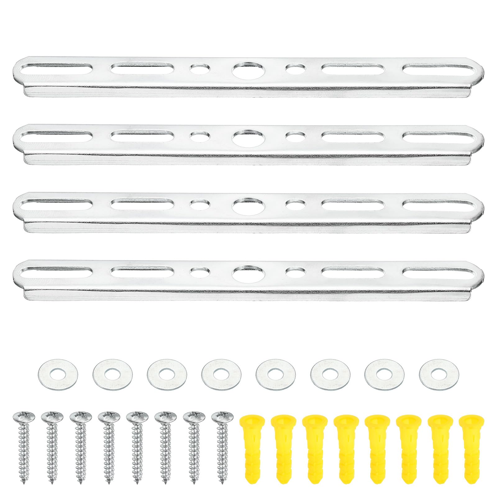 PATIKIL 150mm 5.9 Inch Ceiling Light Plate Kit, 4 Set Pendant Light Fixture Mounting Bracket Crossbar with Screw Nuts Accessories for Chandelier Wall Lighting