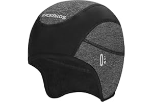 ROCKBROS Skull Cap Helmet Liner with Glasses Holes Winter Thermal Cycling Cap Beanie for Men Women