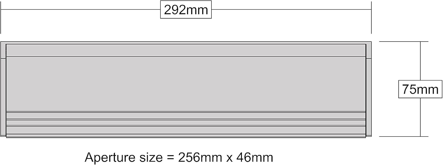 Cassetta Postale Interna Stormguard | In Metallo Con Coperchio Nero | 293x77 Mm - Foto 8