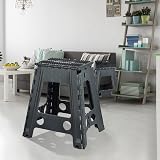 Rainberg 18 Inch Folding Step Stool Heavy Duty 350 lbs Carry Handle Black view 8