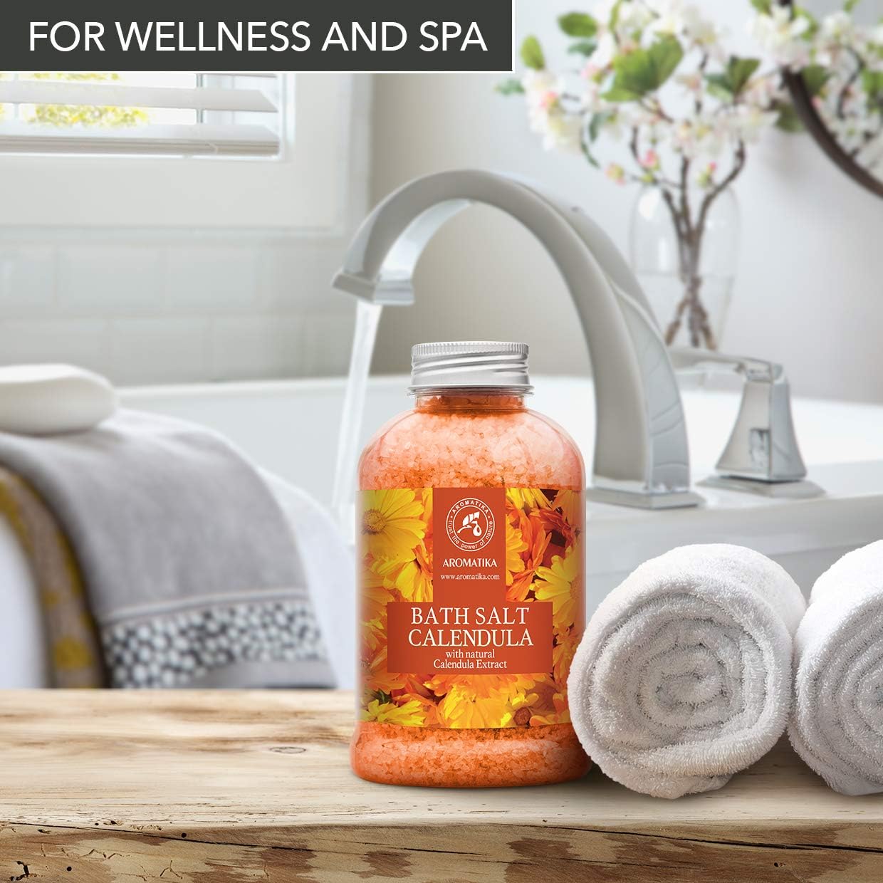 AROMATIKA Calendula Bath Salts with Natural Essential Oil - Image 4