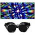 GloFX Kandi Swirl Kaleidoscope Goggles - Padded Diffraction Glasses For Raves & Music Festivals