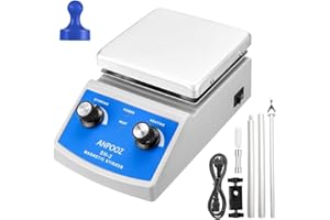ANPOOZ Magnetic Stirrer Hot Plate w/Stir Bar Retriever, 100-2000RPM Hot Plate Stirrer w/Stir Bar, Max.520℉ Magnetic Hotplate Stirrer w/TM-Holder, Max.2000mL Capacity Hot Plate with Magnetic Stirrer