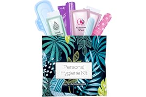 PH ADVANTAGE Menstrual Kit All-in-One | Convenience on The Go | Single Period Kit Pack for Travelling, Tweens & Teenagers | Individually Wrapped Feminine Hygiene Products (Blue Forest)