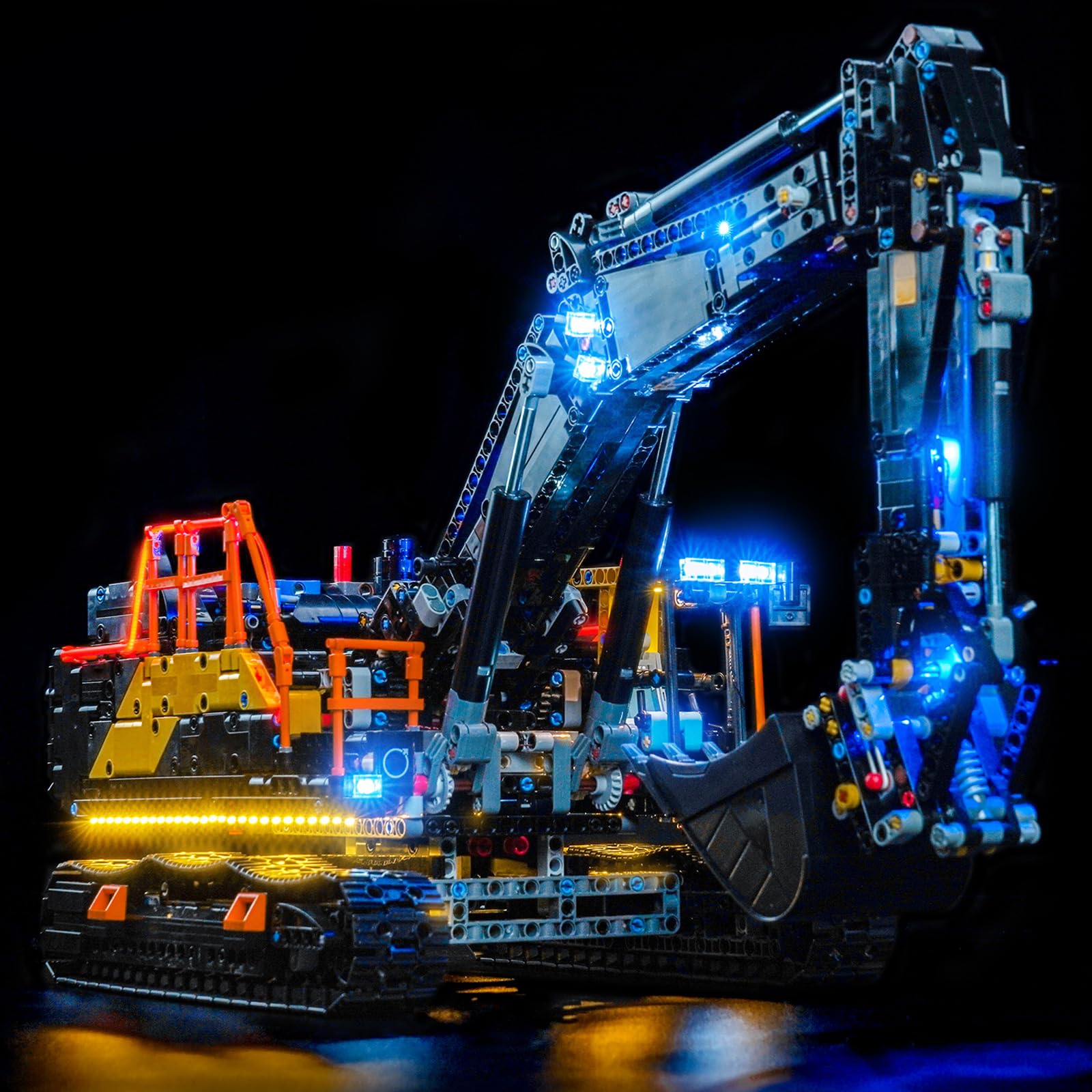 Light Kit Compatible with Lego 42215 Volvo EC500 Hybrid Excavator (No Model), Decoration Lighting Set Compatible with Lego Volvo EC500 Hybrid Excavator Building Blocks Model