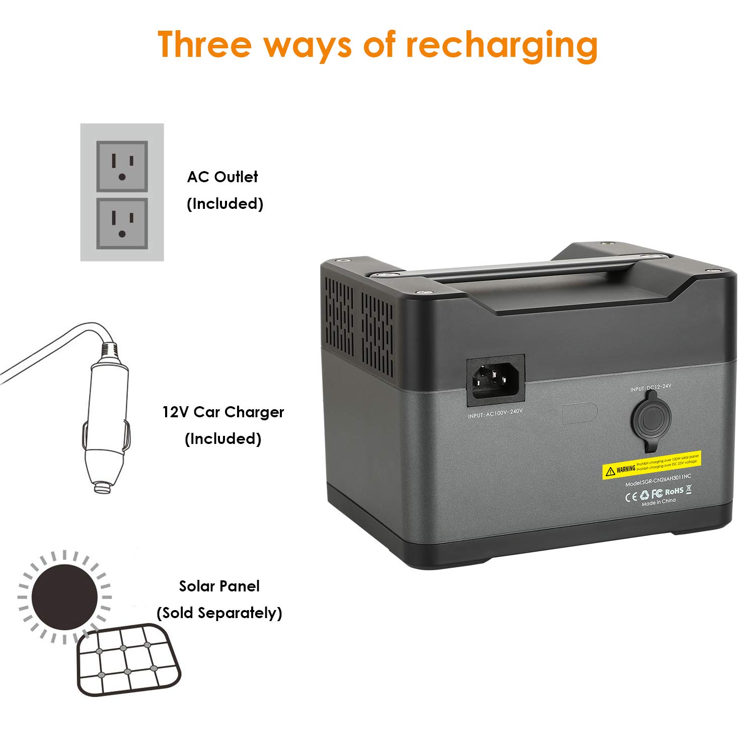 Galleon EasyFocus 300W 280WH Backup Portable Generator Solar Power