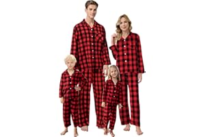 Schbbbta Family Matching Pajamas Holiday Sleepwear Long Sleeve Pjs Sets