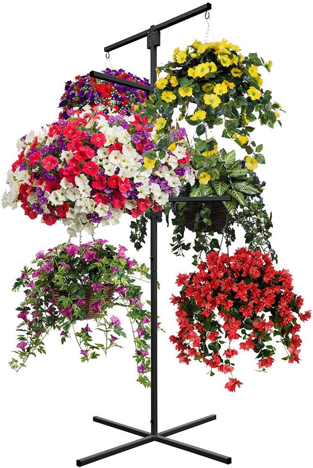 TraderSuppliesOutlet Storefront Flower Hanging Basket Display Stand 6
