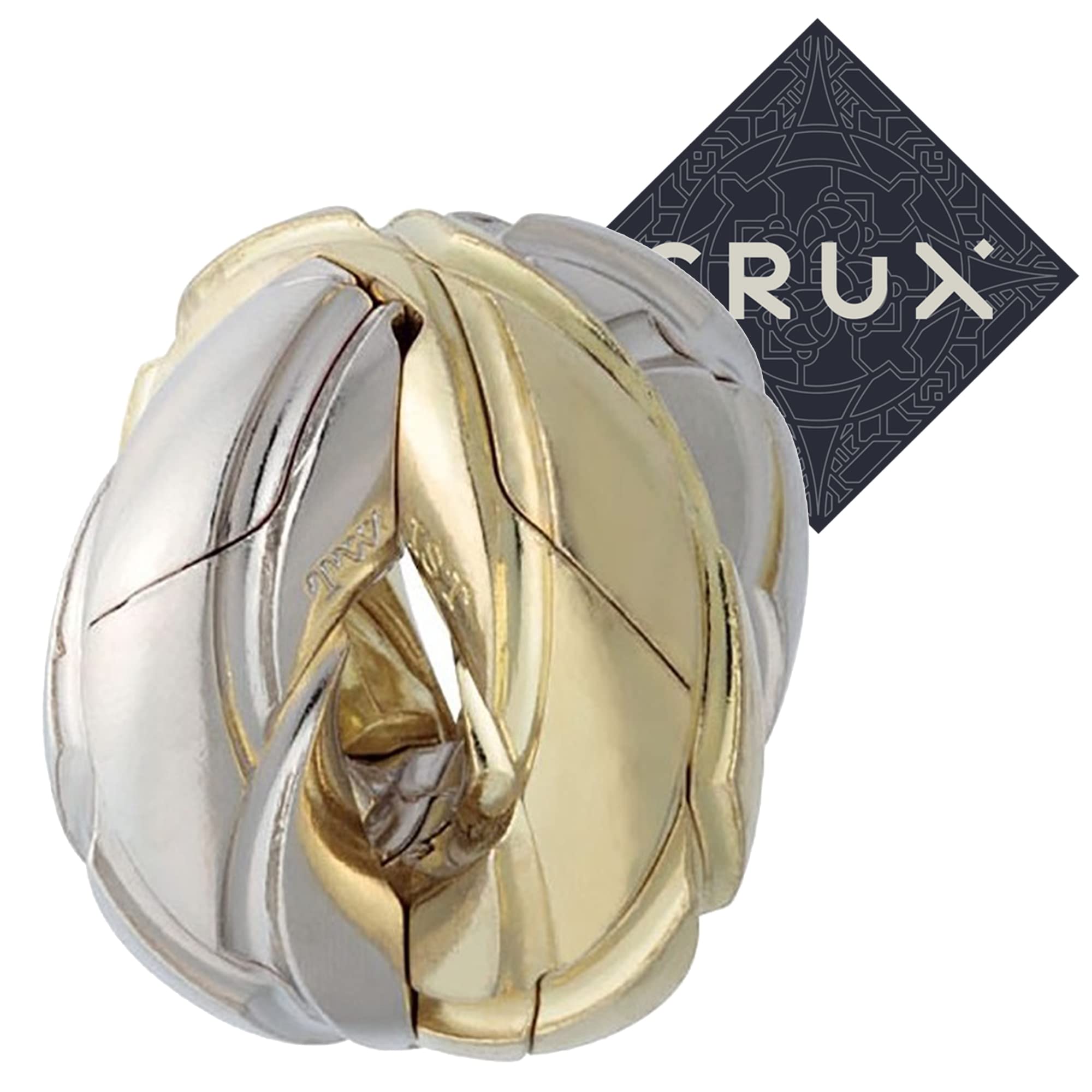 Hanayama Cast Twist Puzzle - Level 4 of 6 - Fairly Hard - Includes Crux Sticker